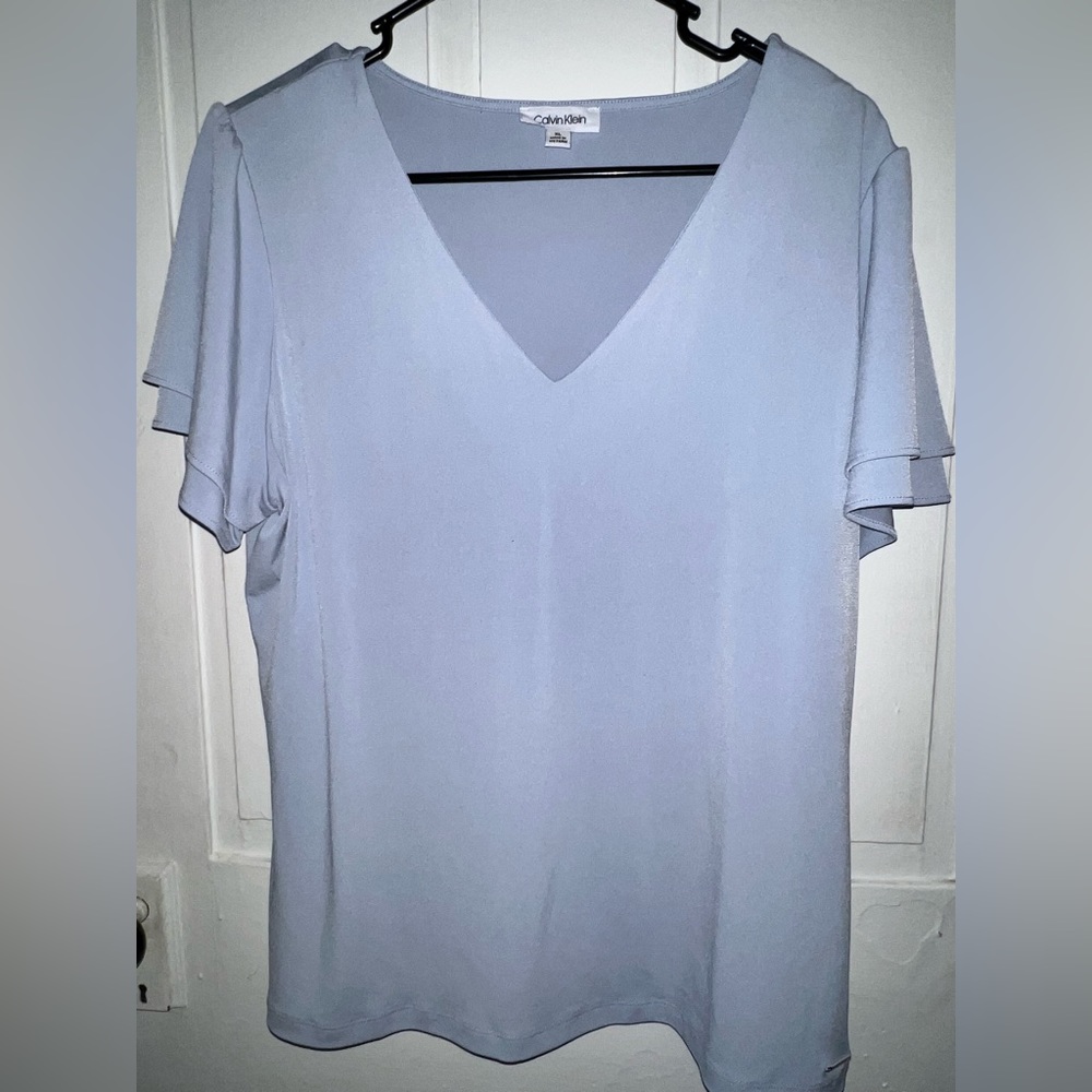 XL powder blue Calvin Klein blouse